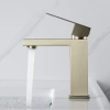 Stainless steel bathroom, washbasin, cold and hot single faucet, custom-made mirror stand, wall-mounted, no need for drilling Specification image